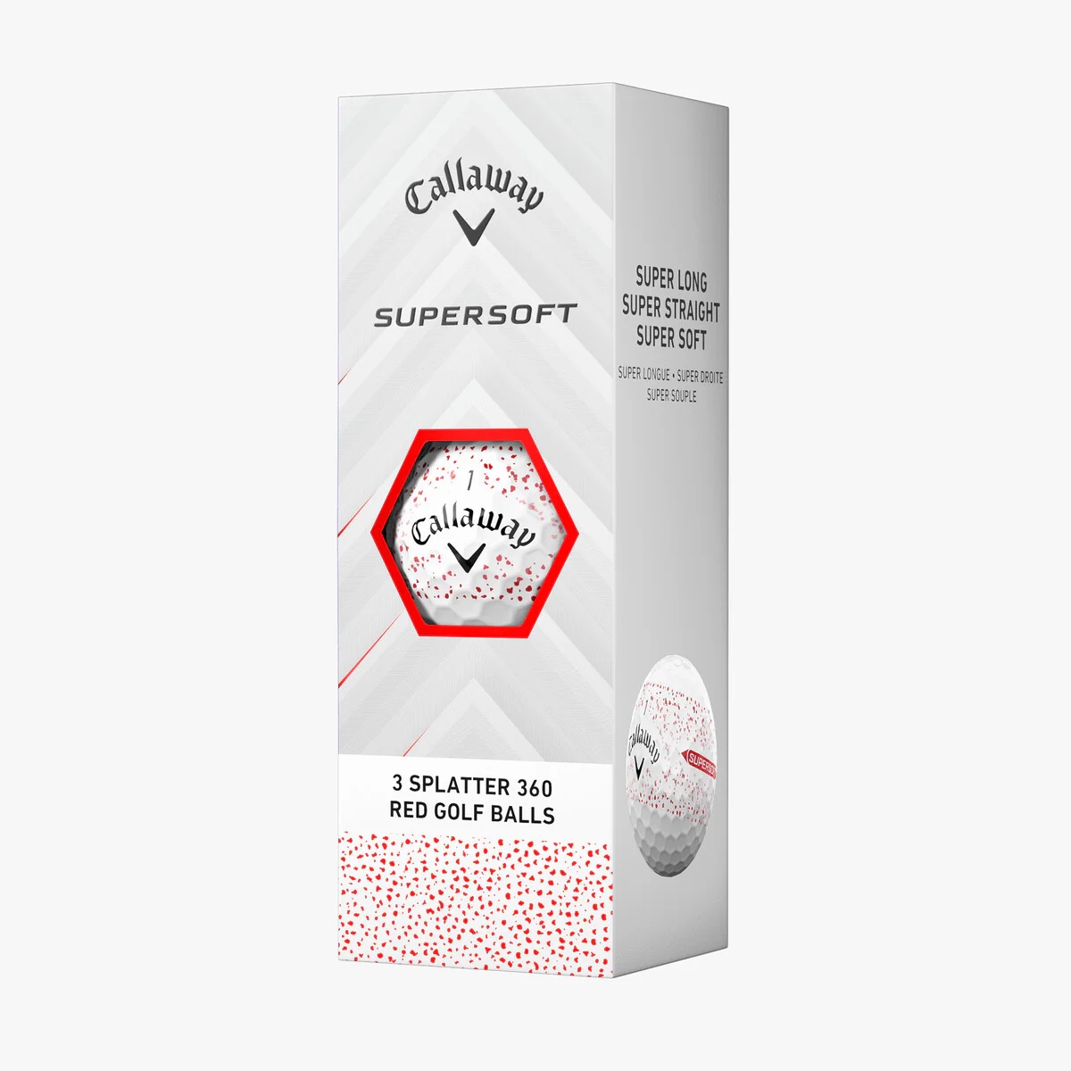 Callaway 2025 Supersoft Golf Balls 12pk - Red Splatter - Image 4