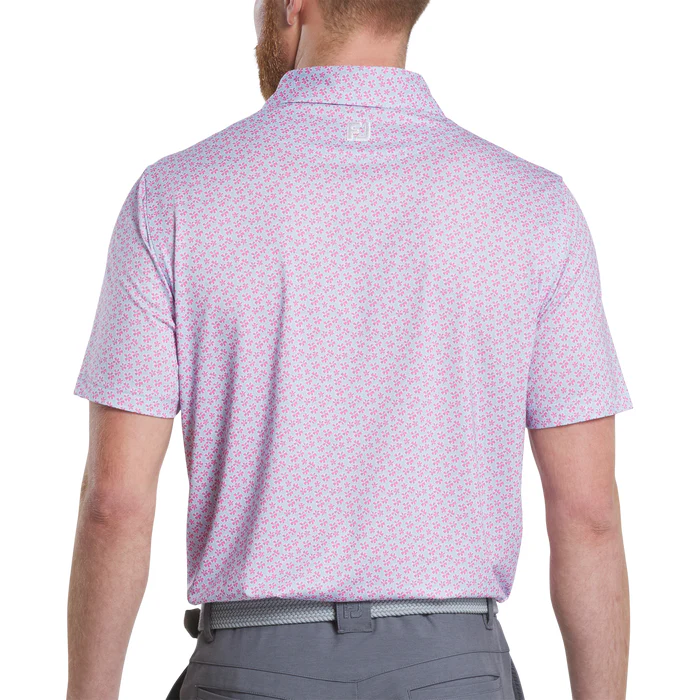 Footjoy Floral Sketch Print Lisle Polo - Image 3