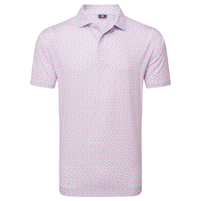 Footjoy Floral Sketch Print Lisle Polo - Image 4