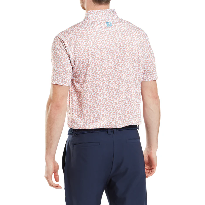 Footjoy Floral Sketch Print Lisle Polo - Image 5