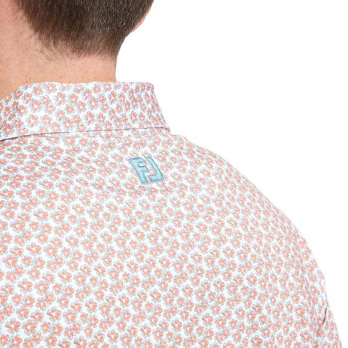 Footjoy Floral Sketch Print Lisle Polo - Image 7
