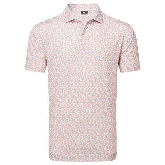 Footjoy Floral Sketch Print Lisle Polo - Image 8