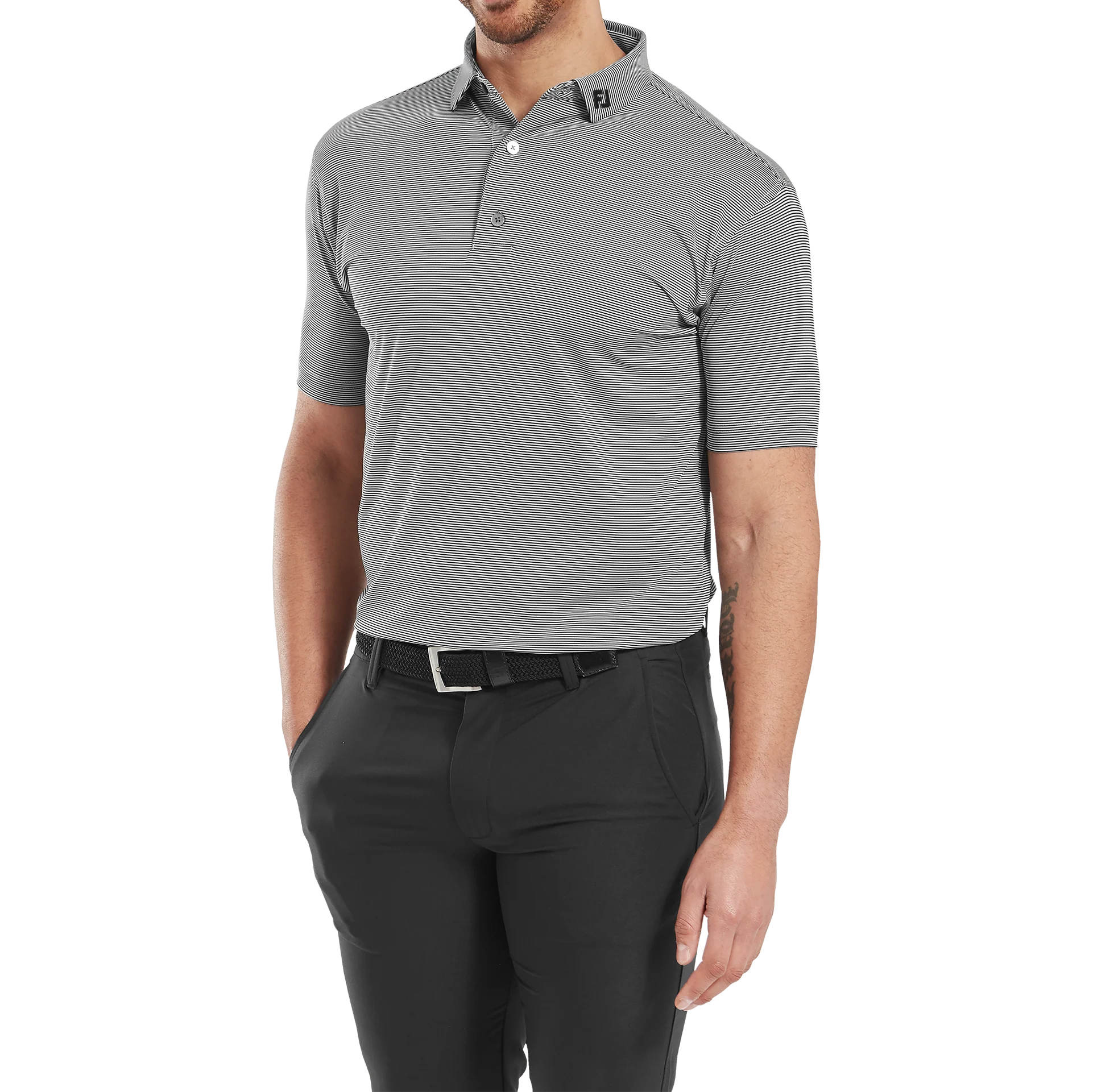 FootJoy Micro Feeder Stripe Lisle Polo - Image 5