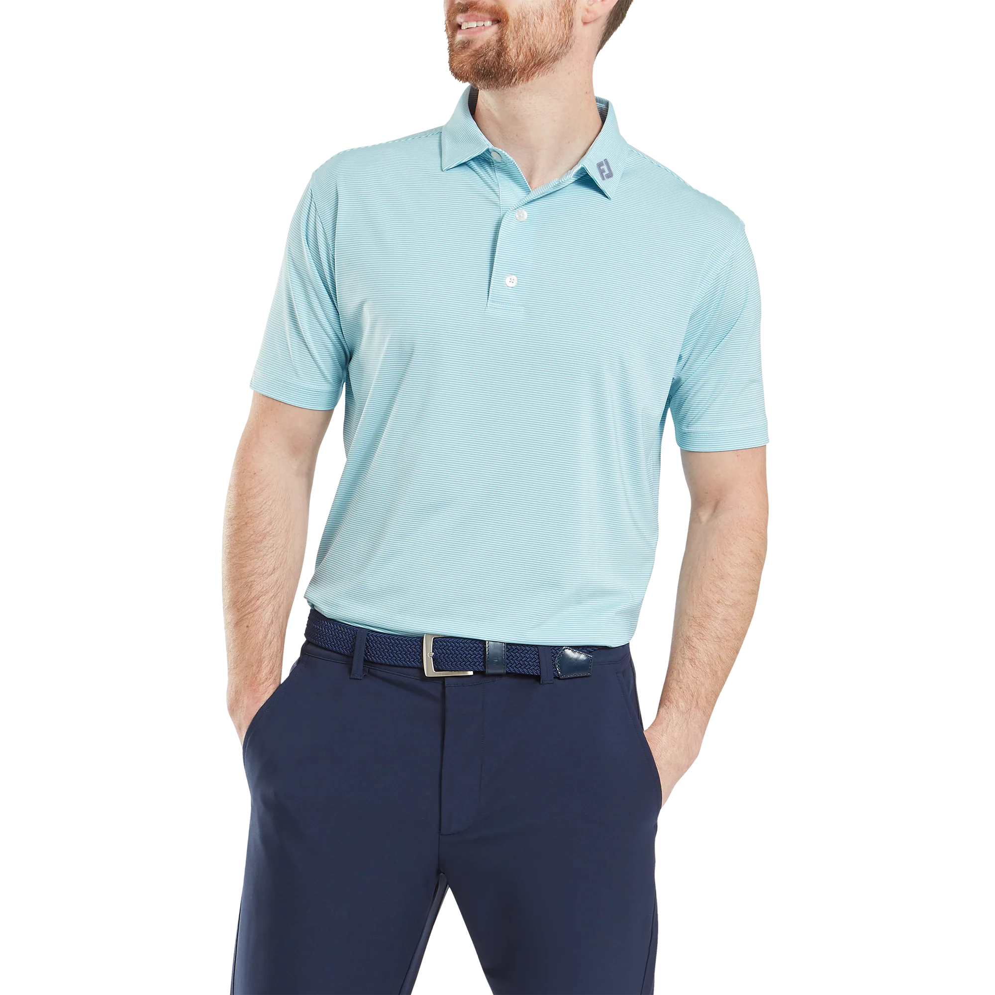 FootJoy Micro Feeder Stripe Lisle Polo - Image 9