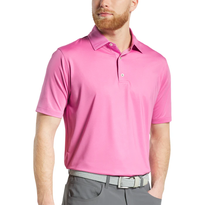 FootJoy Tonal Dot Print Lisle Polo - Image 9