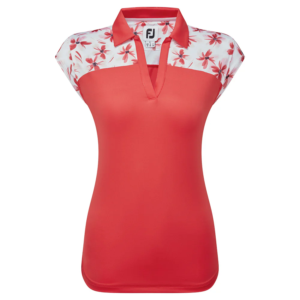 FootJoy CS Blocked Floral Print Ladies Polo - Image 9