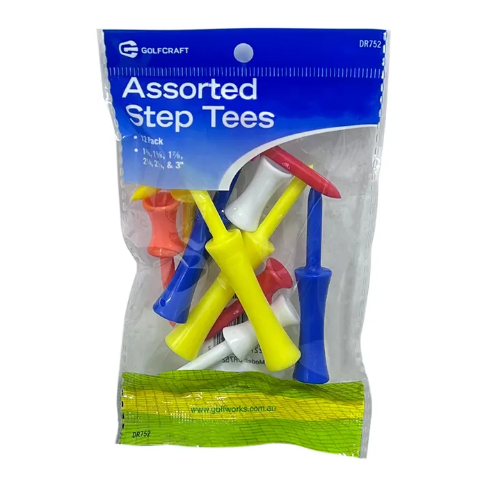 GolfCraft Assorted Step Tees - 12pk