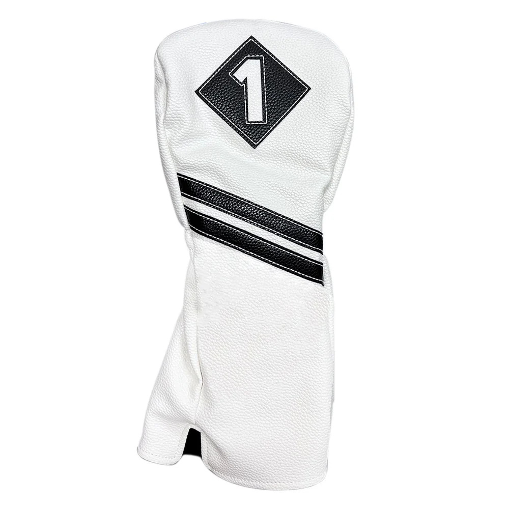 GolfCraft Vintage Driver Headcover - White/Black