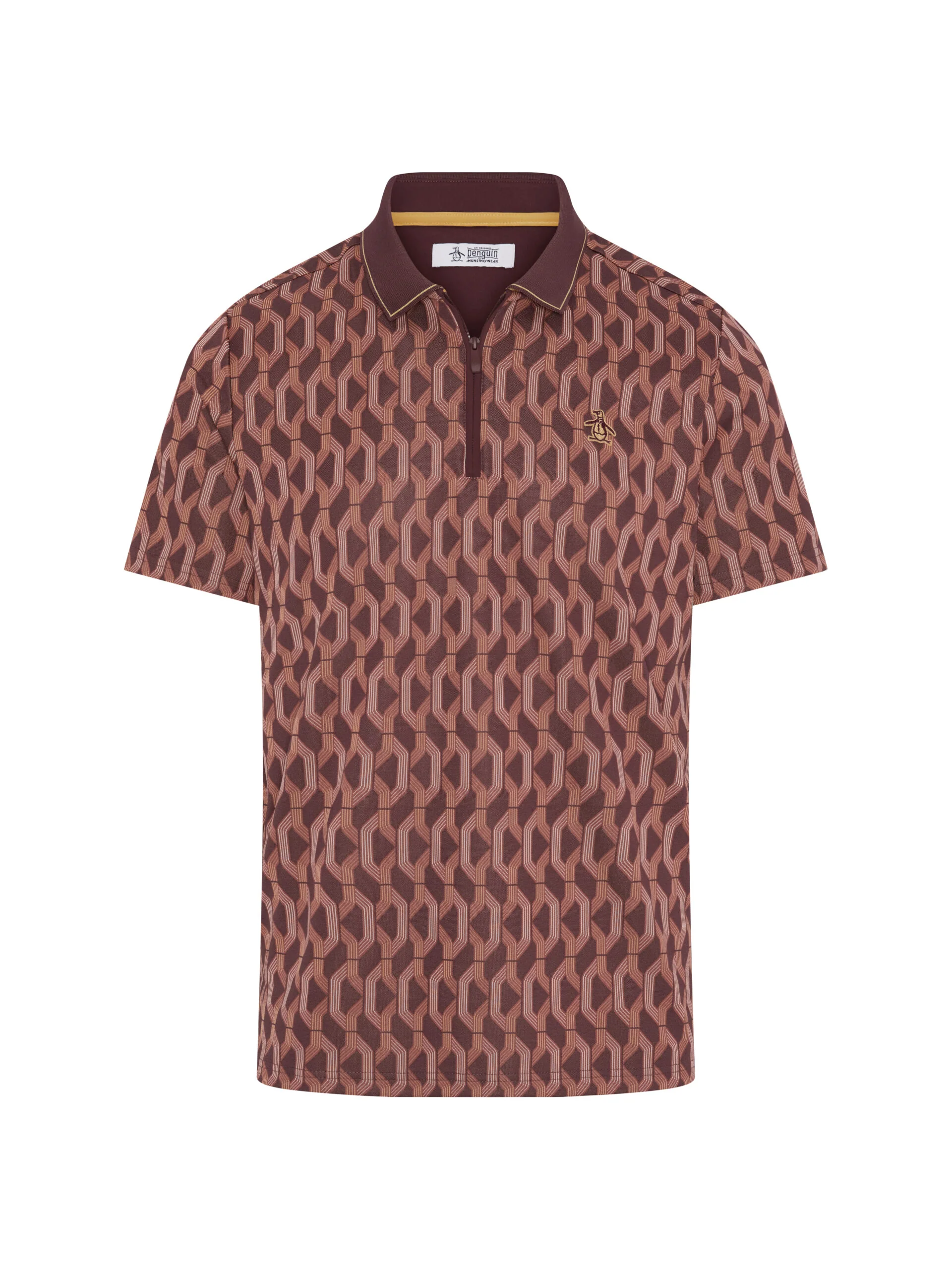 Original Penguin All Over YD Jacquard Colour Block Polo - Image 12