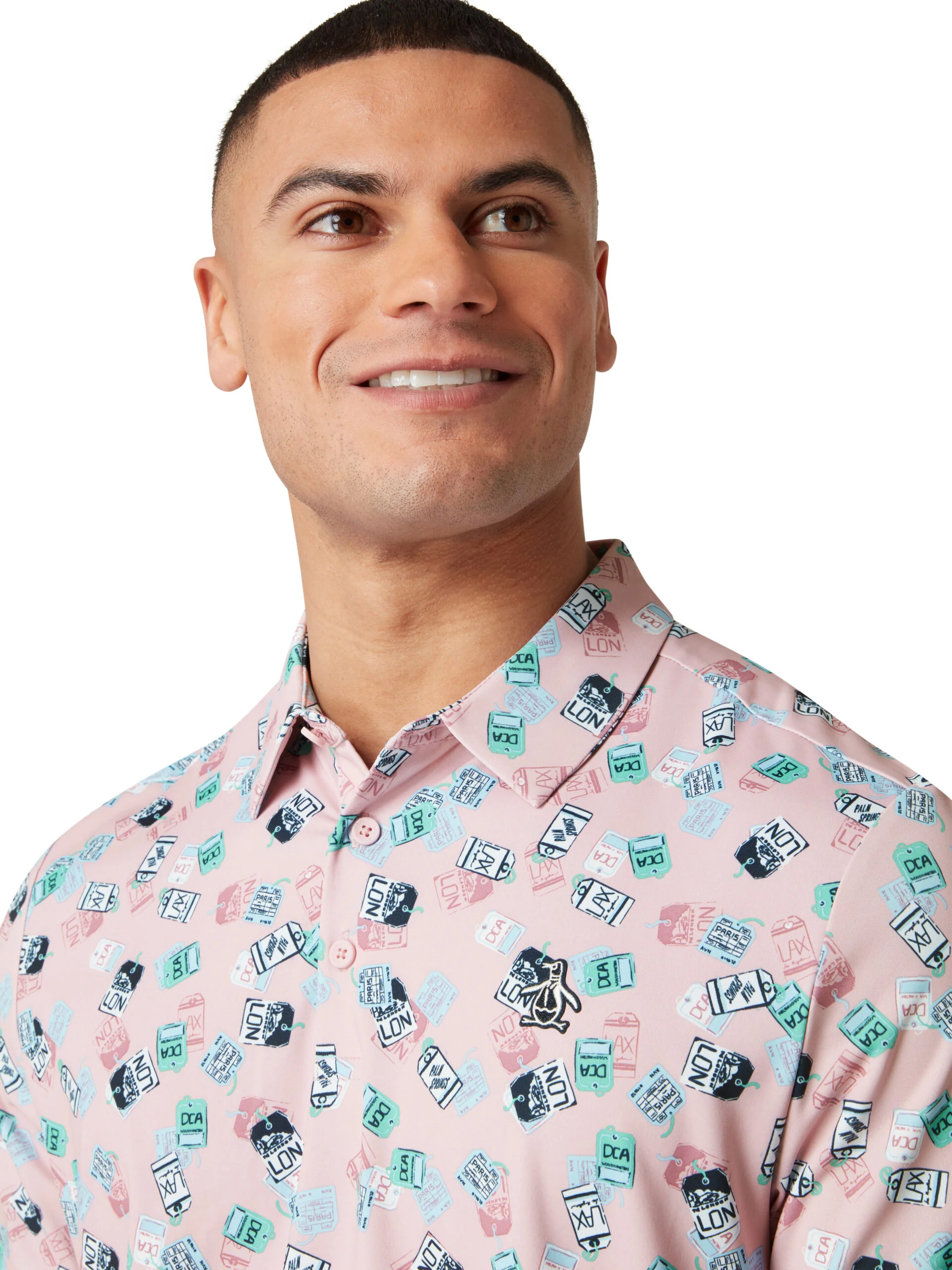 Original Penguin Pete's Travel Tags Caddy Polo - Image 3