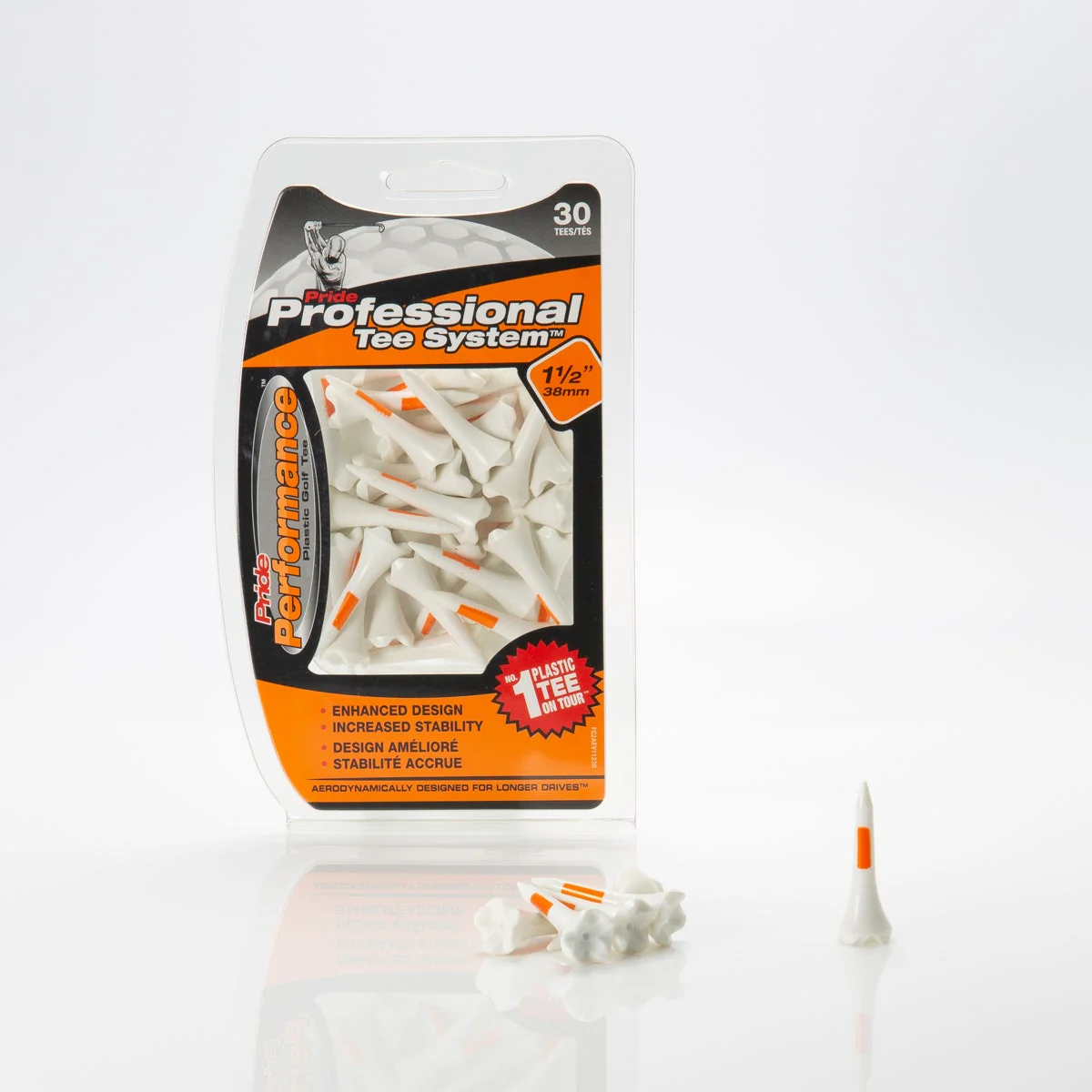 Pride Professional Tee System 1 1/2" Plastic Tees - 30pk