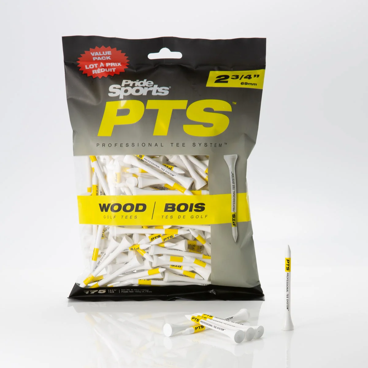 Pride Professional Tee System 2 3/4" Wooden Tees - 175pk