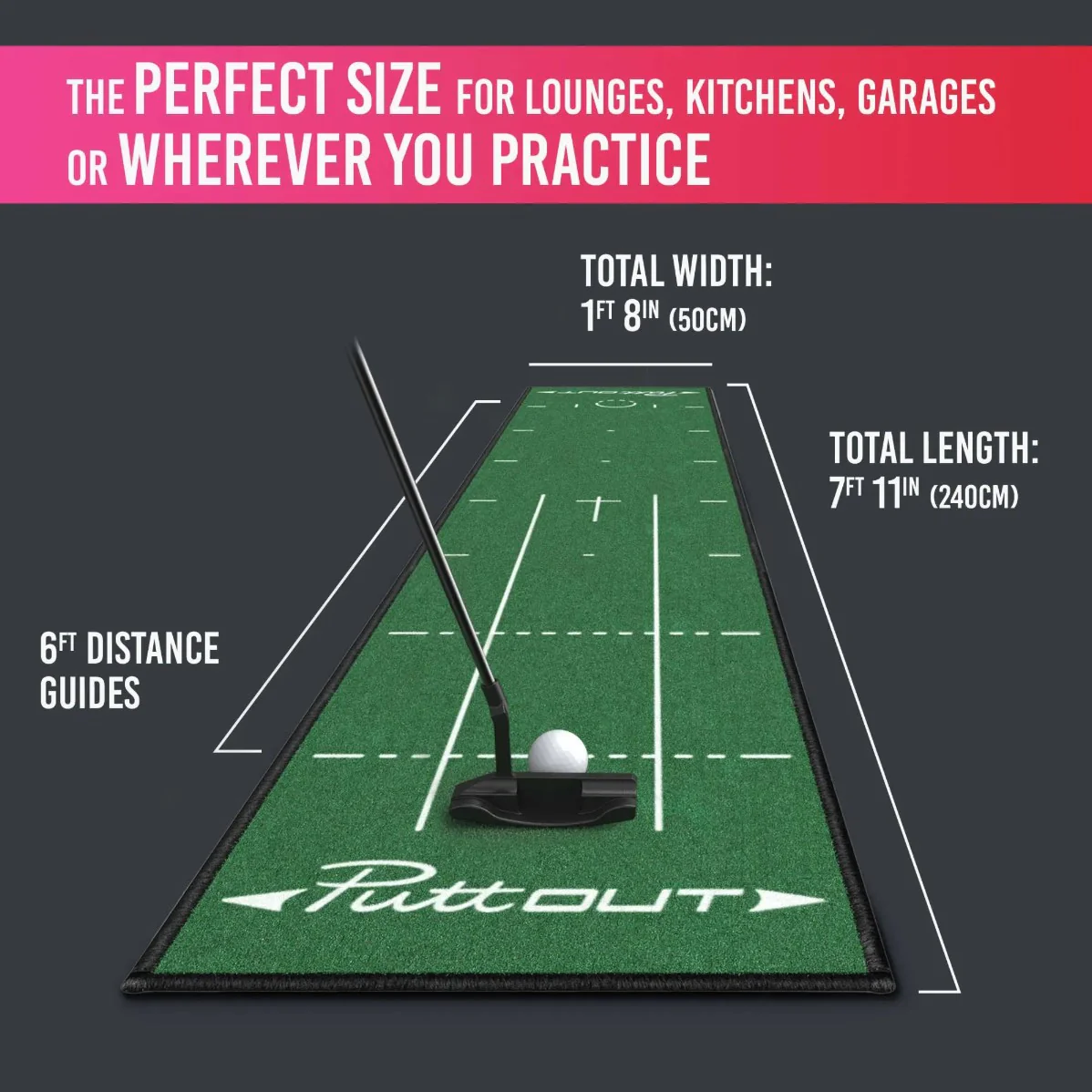 PuttOut Medium Putting Mat - Image 3