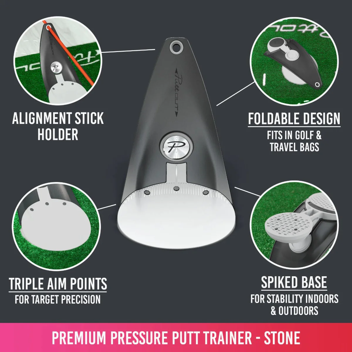 PuttOut Premium Pressure Trainer - Stone - Image 5