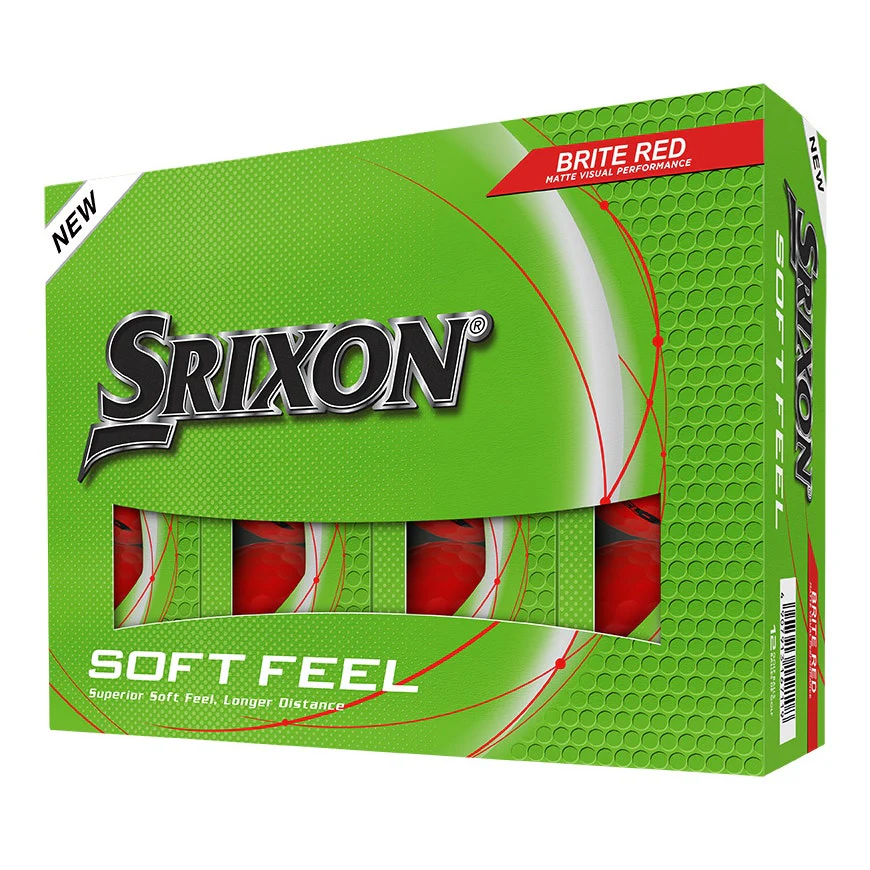 Srixon 2025 Soft Feel 14 Golf Balls 12pk - Brite Red