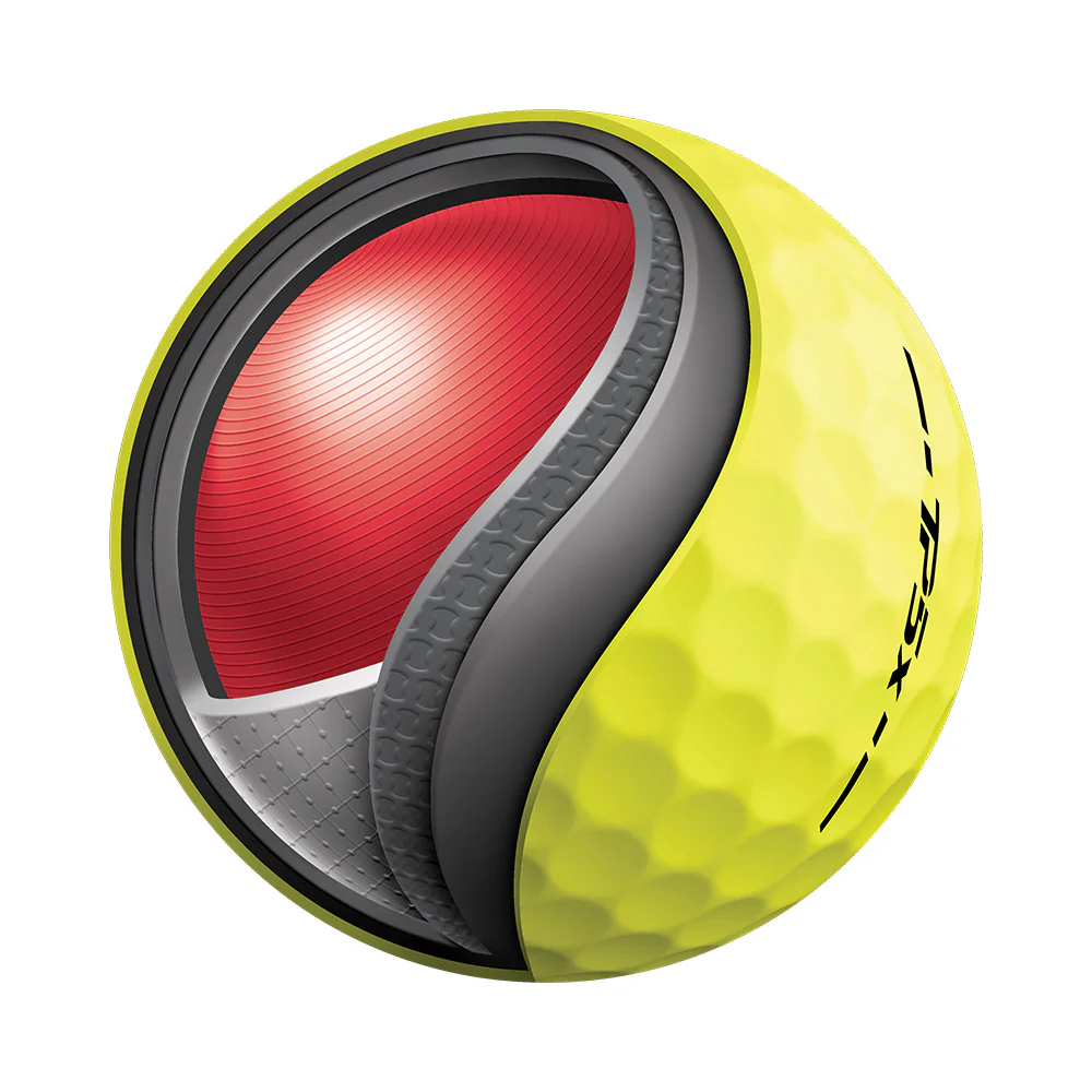 TaylorMade 2024 TP5x Golf Balls 12pk - Yellow - Image 4