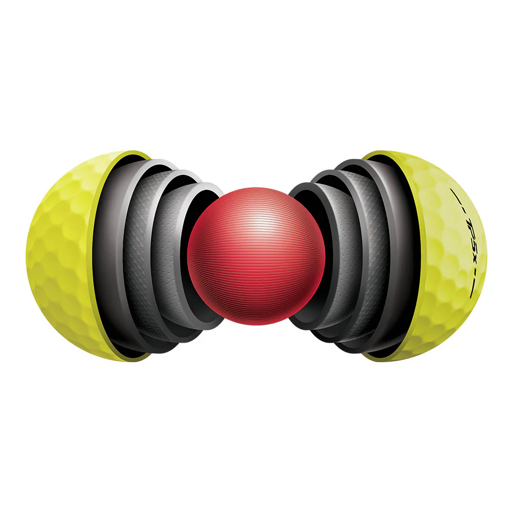 TaylorMade 2024 TP5x Golf Balls 12pk - Yellow - Image 5