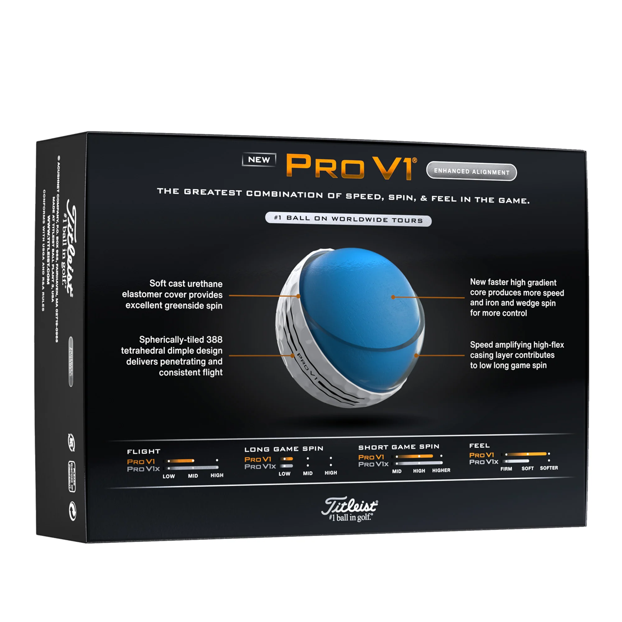 Titleist 2025 Pro V1 Golf Balls 12pk - Enhanced Alignment - Image 2