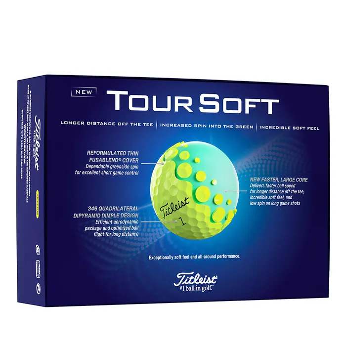 Titleist 2024 Tour Soft Golf Balls 12pk - Yellow - Image 2