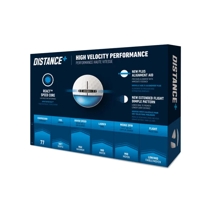 TaylorMade 2025 Distance+ Golf Balls 12pk - White - Image 2