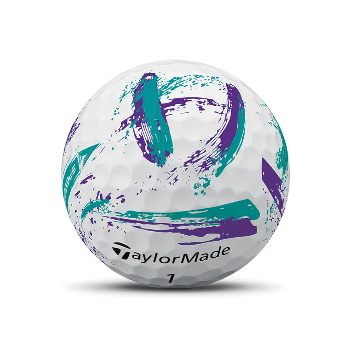 TaylorMade 2026 Speedsoft Ink Golf Balls 12pk - Purple/Teal - Image 4