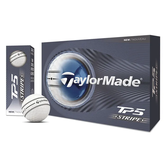 TaylorMade 2026 TP5 Stripe Golf Balls 12pk - White - Image 2