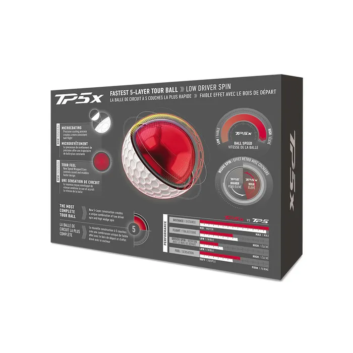 TaylorMade 2026 TP5X Golf Balls 12pk - White - Image 3